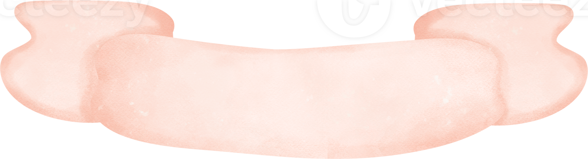 Cute beige banner watercolor ribbon painting png