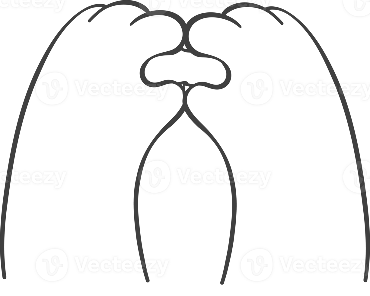 Cute cat paw hand gesture finger love heart sign cartoon doodle hand drawing png