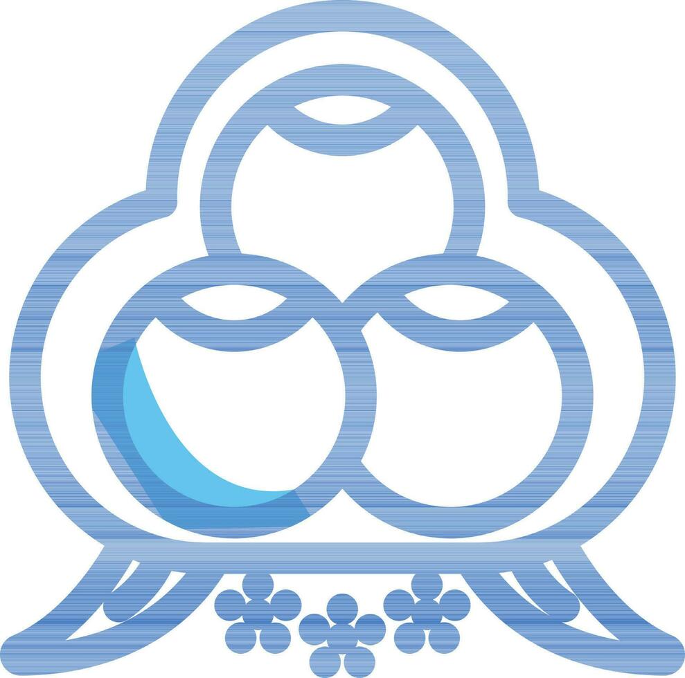 Vector Illustration Of Buddhist Three Jewels.