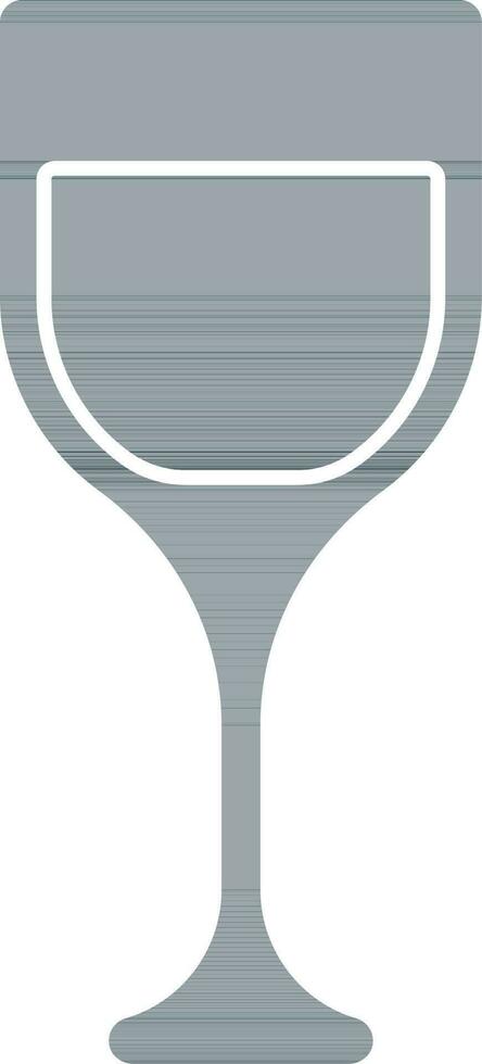 Drink Glass Icon In Gray And White Color. vector