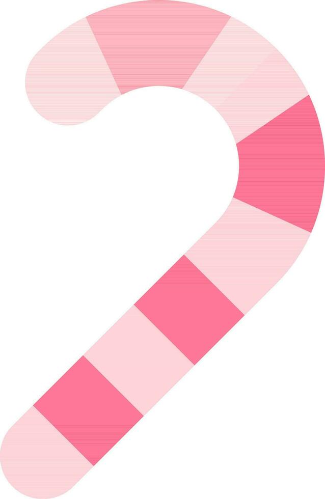 Candy Cane Icon In Pink Color. vector