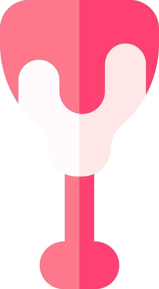 pollo pierna icono en rosado color. vector