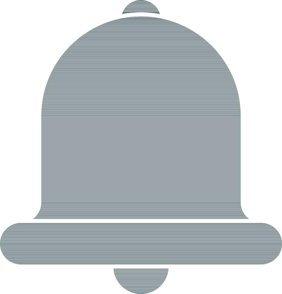 Flat Style Bell Icon In Gray Color. vector