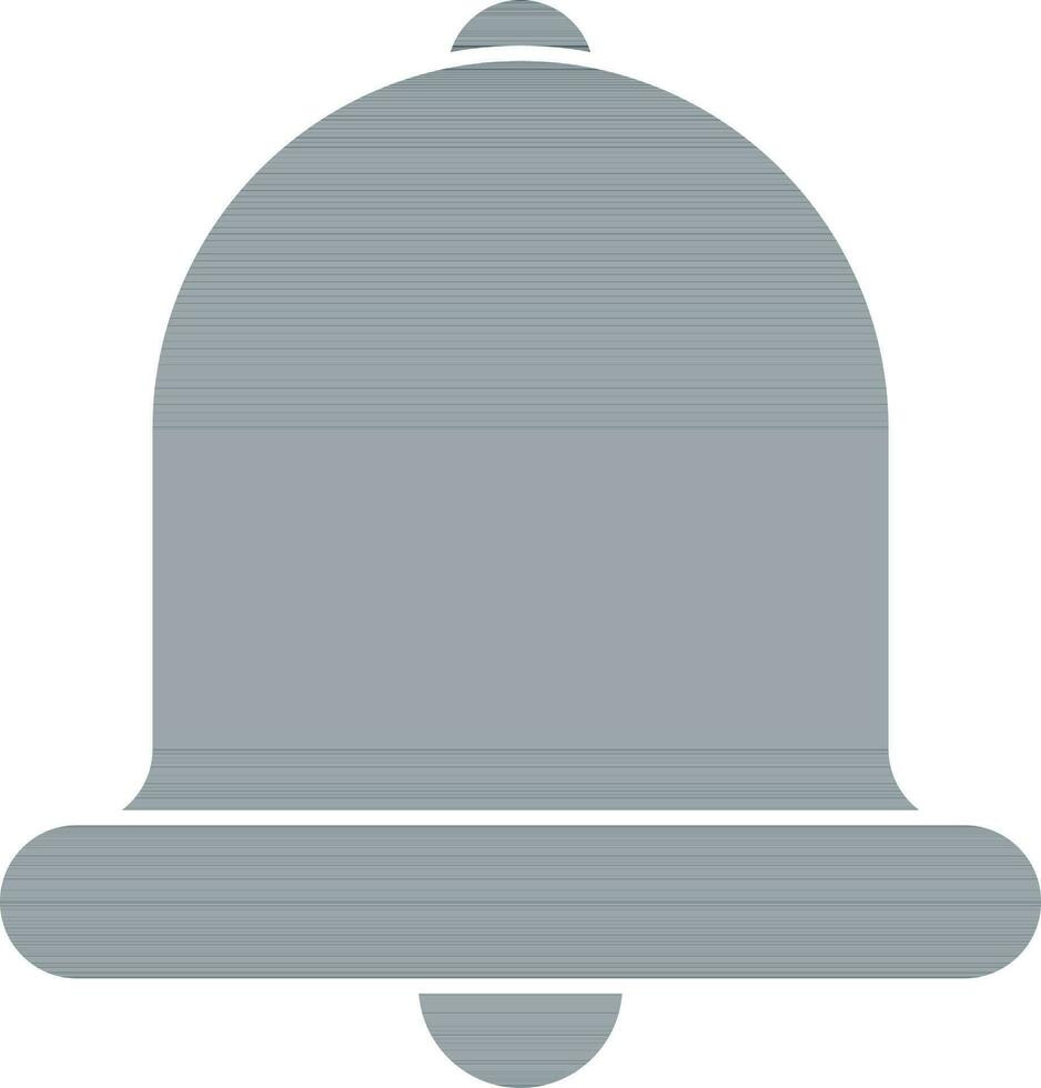 Flat Style Bell Icon In Gray Color. vector