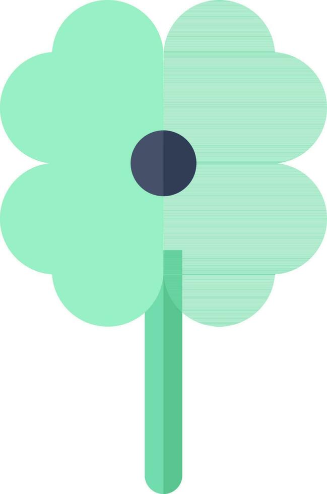 Clover Icon In Green And Blue Color. vector