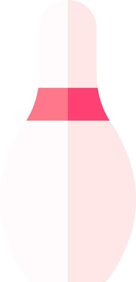 Bowling Pin Icon In Pink Color. vector