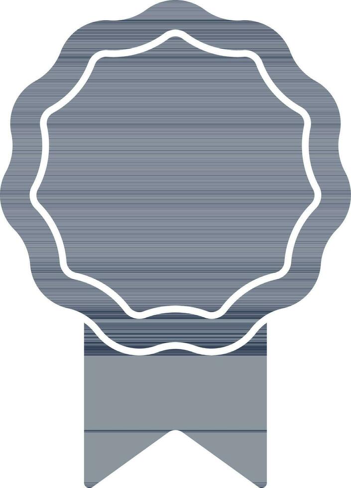 Badge Icon In Blue And White Color. vector