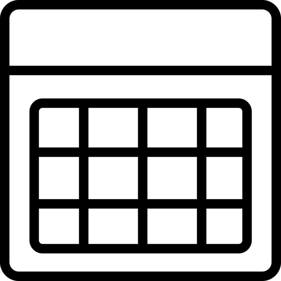 Vector Illustration of Bingo Icon In Black Line Art.
