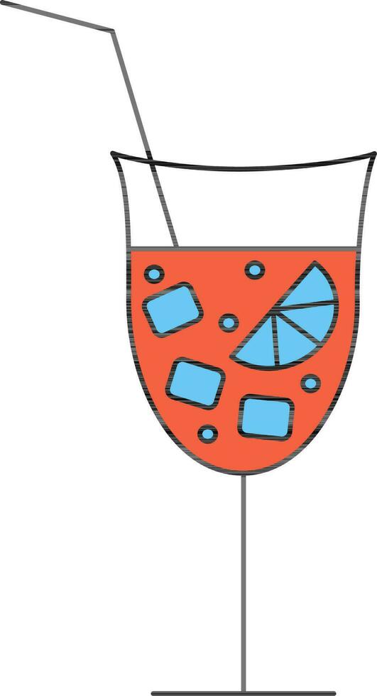 Drink Glass Icon or Symbol in Flat Style. vector