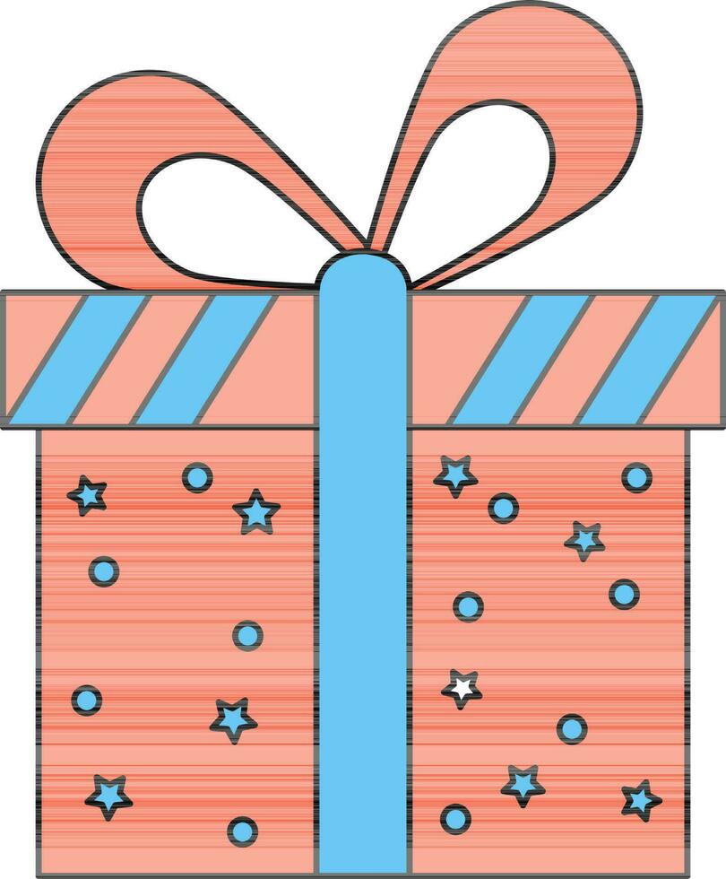 Gift Box Icon or Symbol in Orange Color. vector