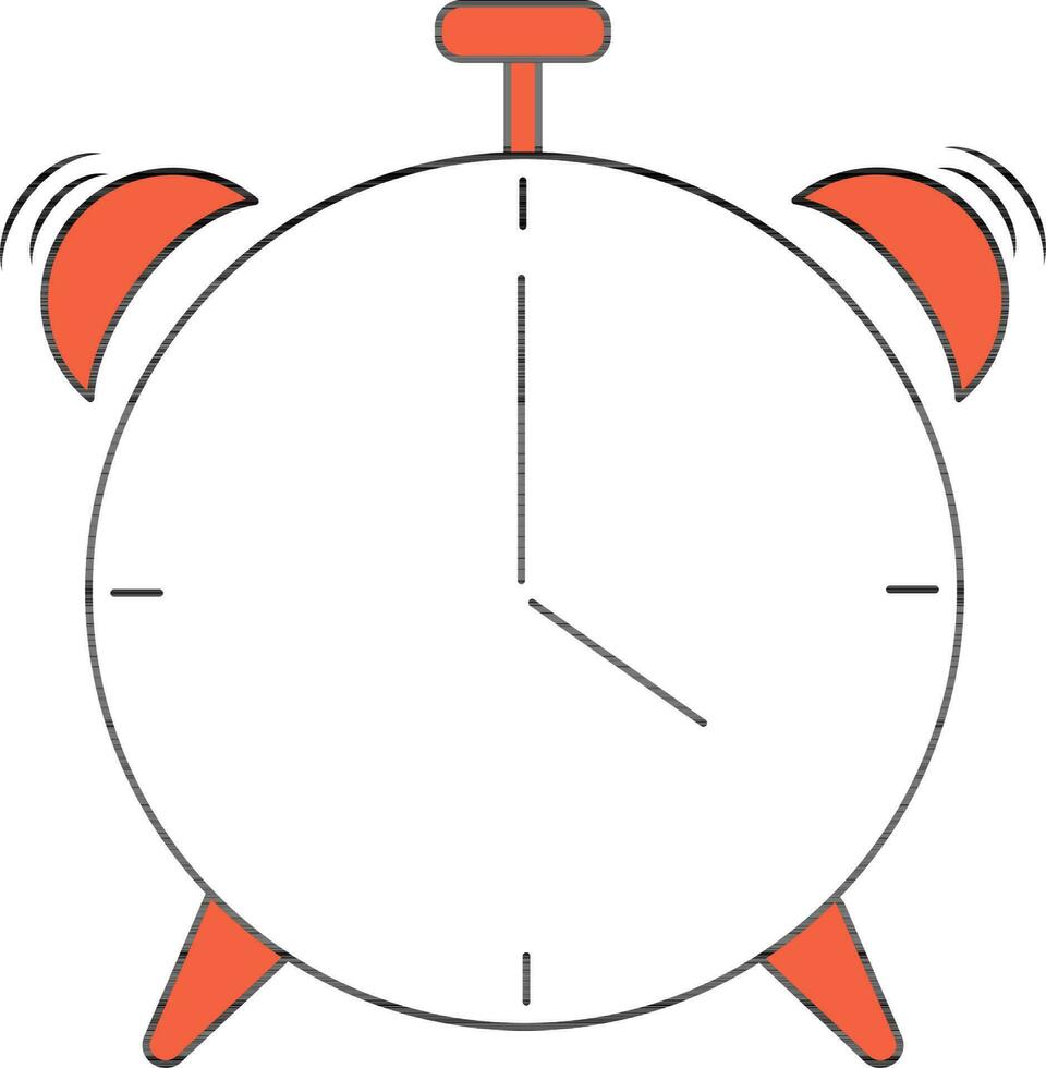 Alarm Clock Icon in Flat Style. vector