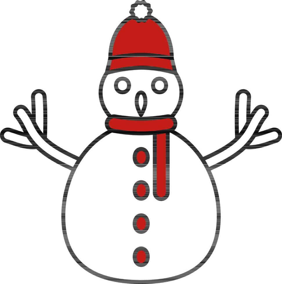 Christmas, new year, snowman, winter icon vector