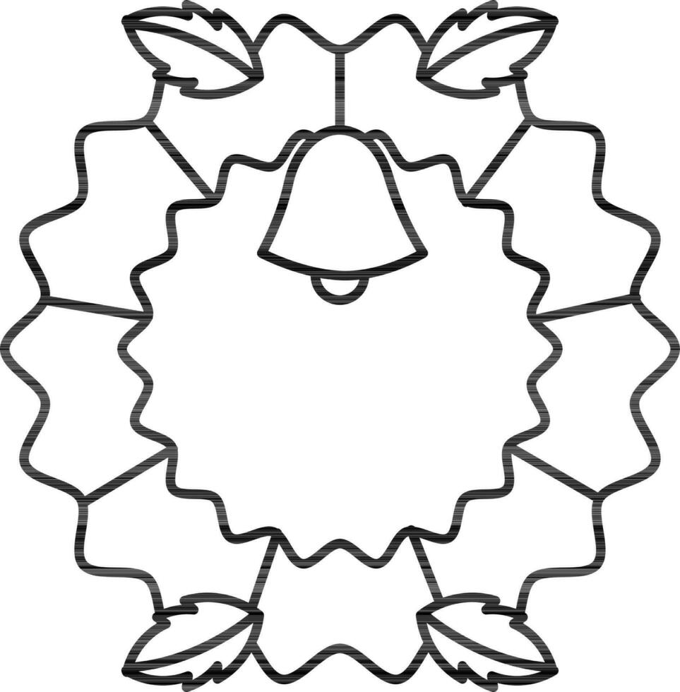 Christmas, decoration, wreath icon vector