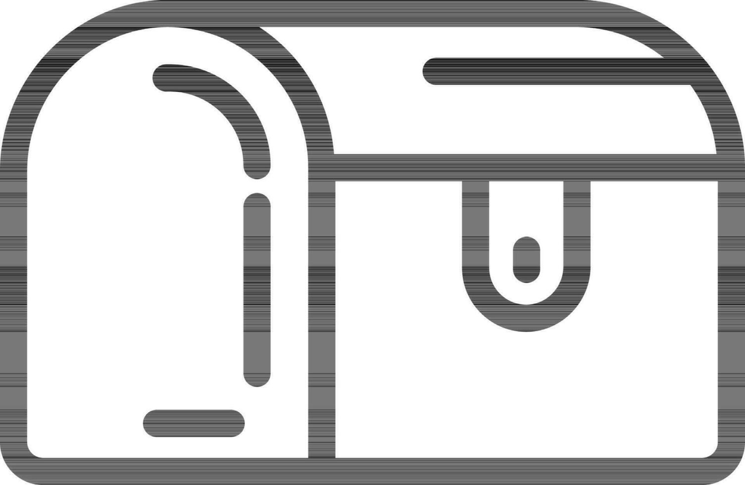 Line Art Illustration of Chest Box Icon. vector