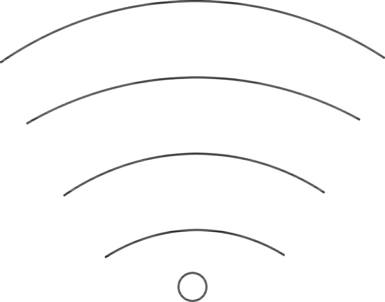 Line Art Illustration of Wifi Icon or Symbol. vector