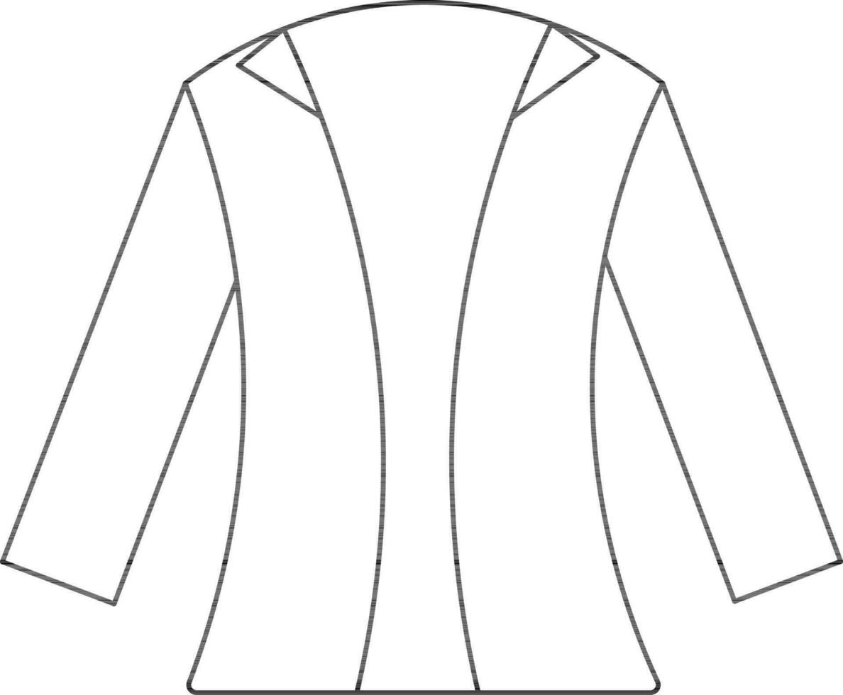 Illustration of Blazer Icon in Line Art. vector