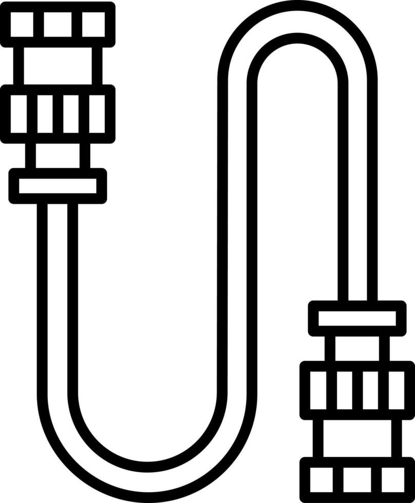 Isolated BNC Cable Connector Icon in Flat Style. vector