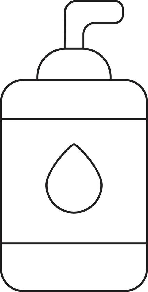 Isolated Body Lotion or cleanser icon in Line Art. vector