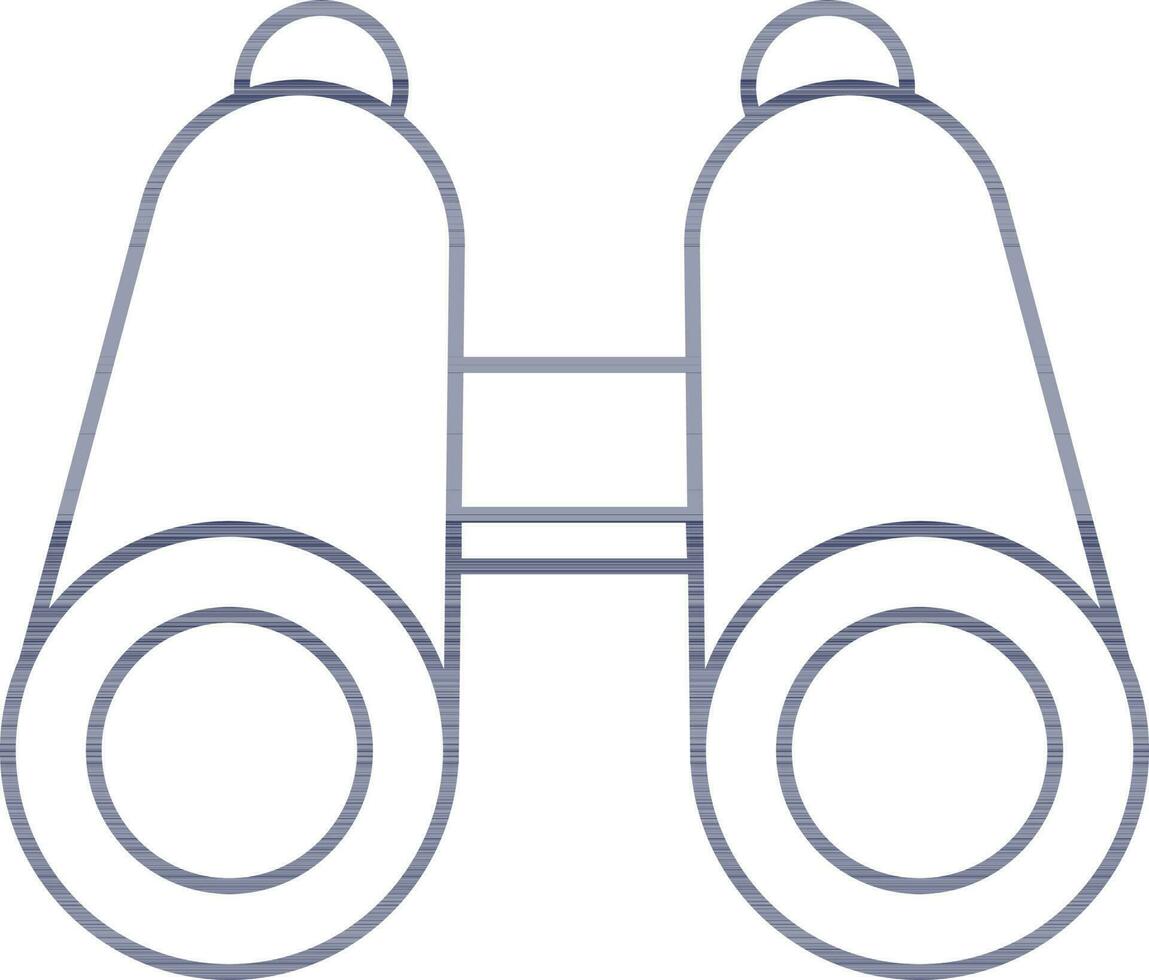 Binocular Icon In Blue Thin Line. vector