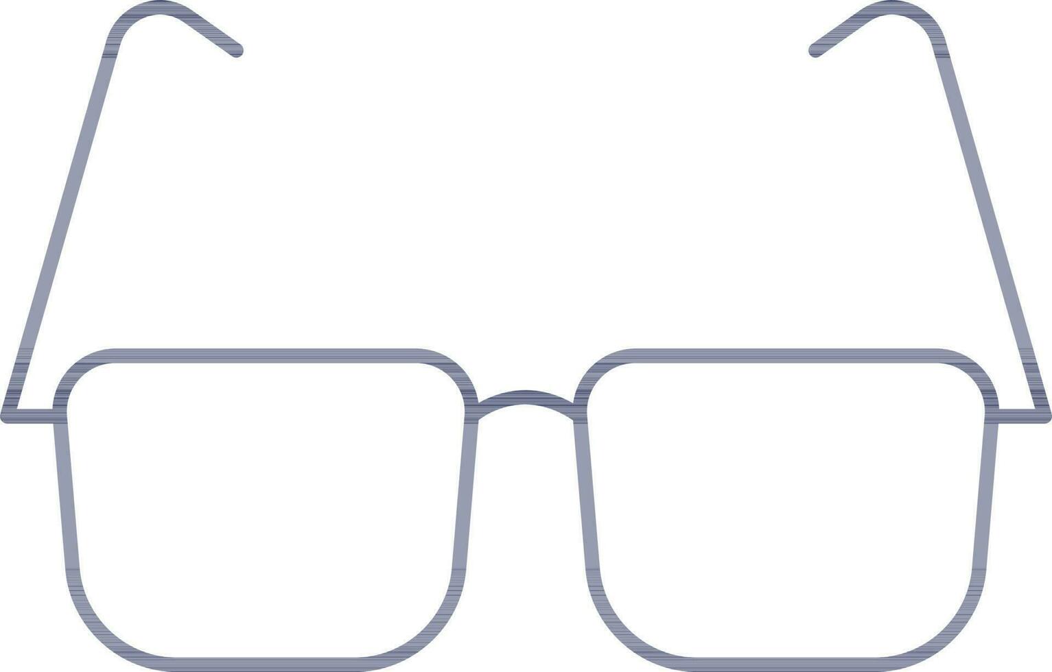 Goggle Icon In Blue Line Art. vector