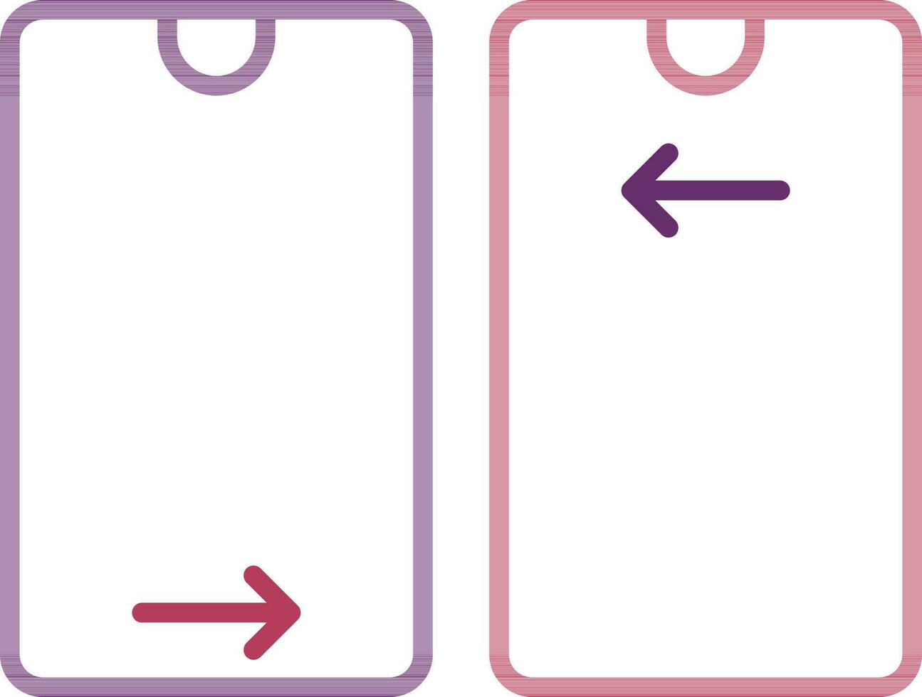 Mobile Data Transfer Icon In Pink And Purple Color. vector