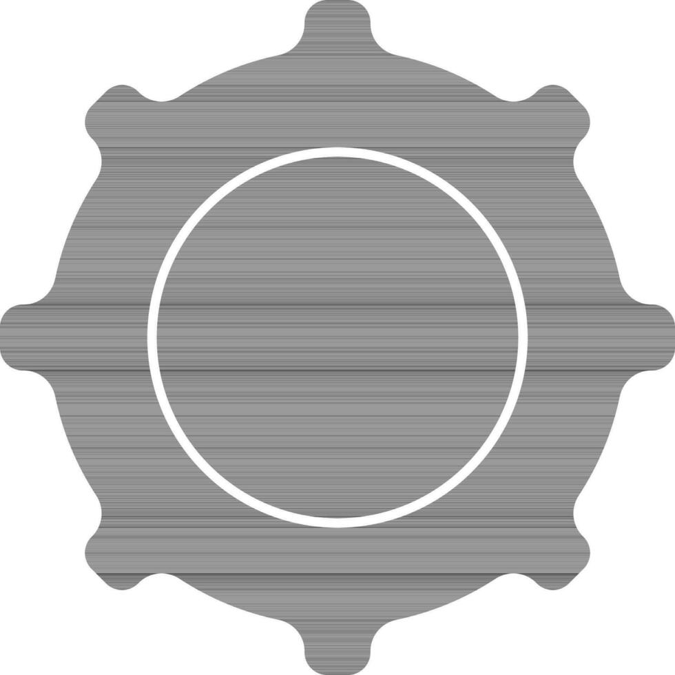 ajuste o rueda dentada icono en gris y blanco color. vector