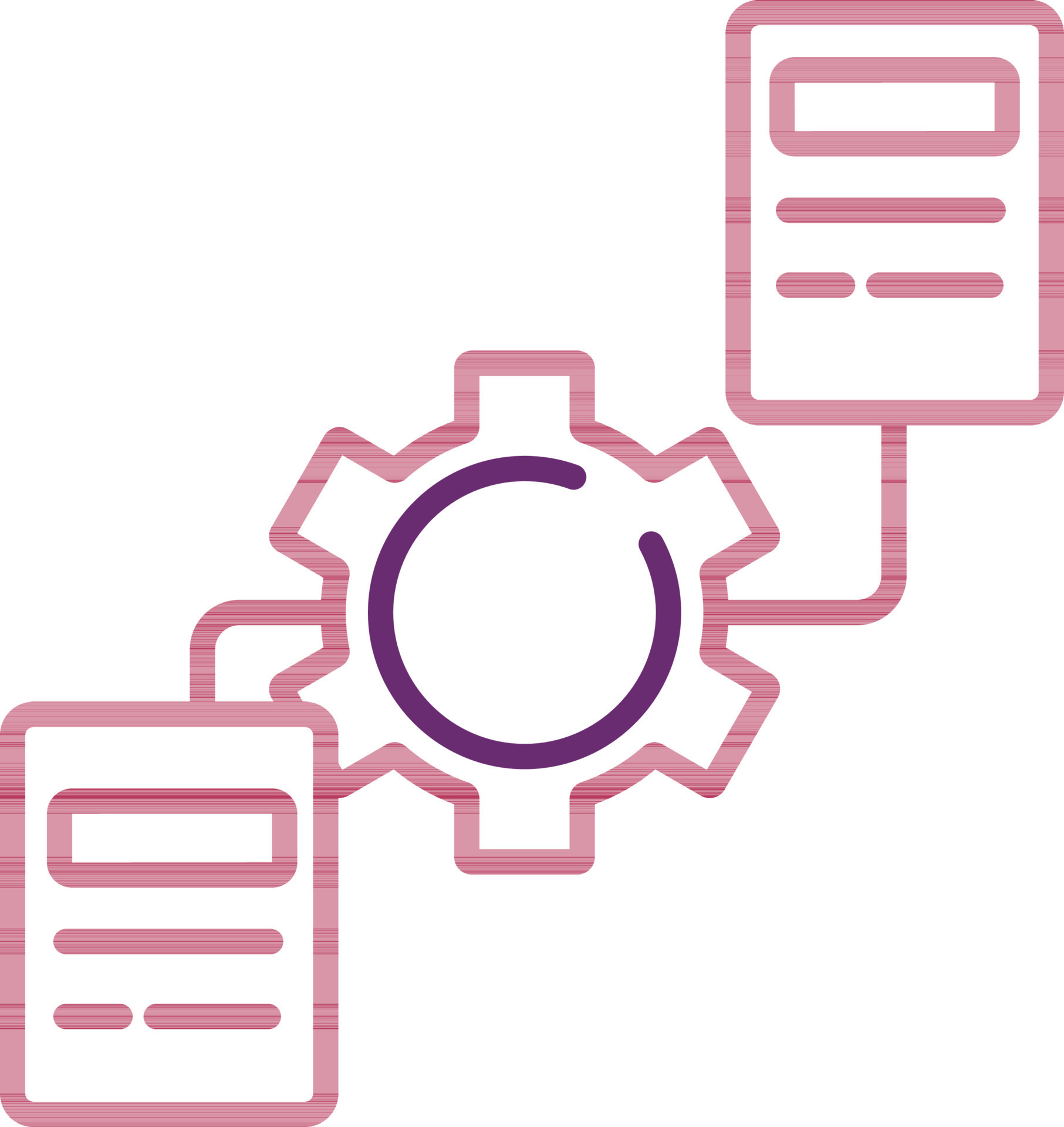 Document Management Icon In Pink And Purple Color. 24324461 Vector Art ...