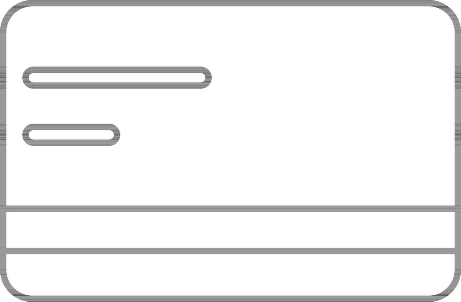 Illustration Of Payment Card Icon In Line Art. vector