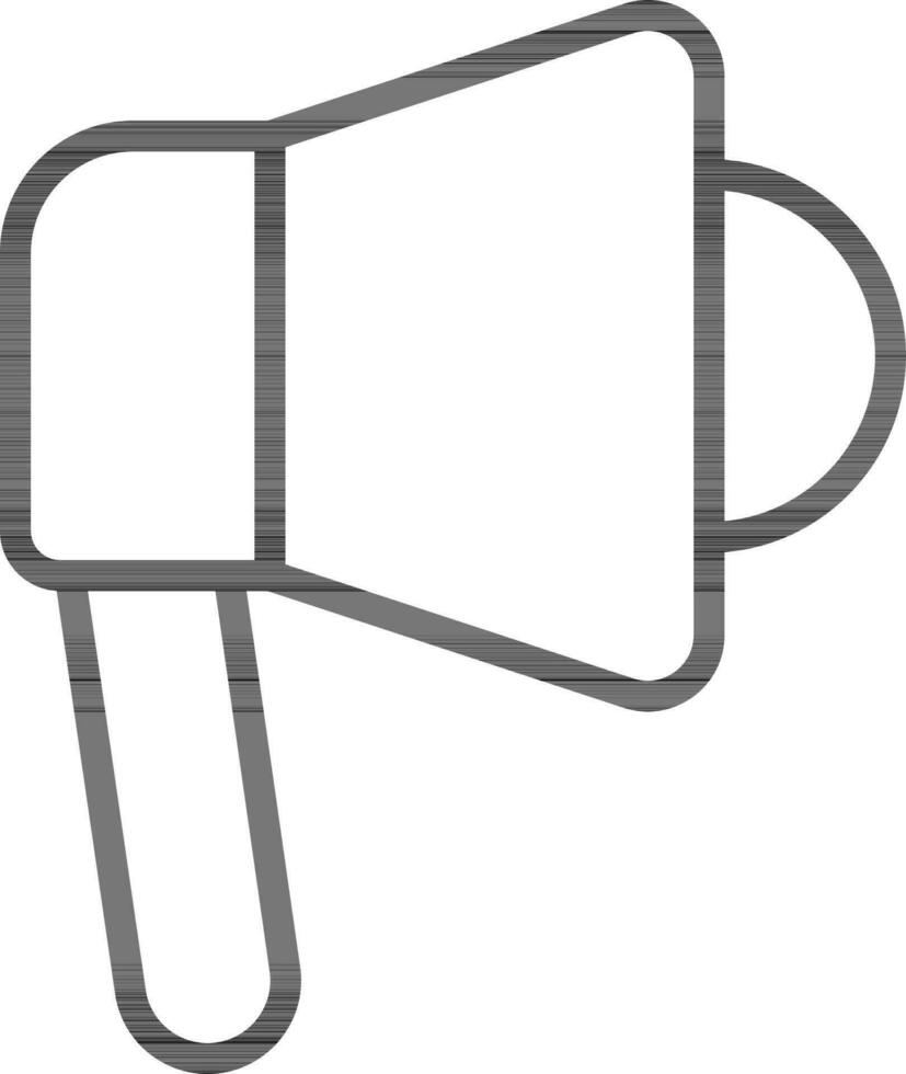 Line Art Loudspeaker Icon in Flat Style. vector