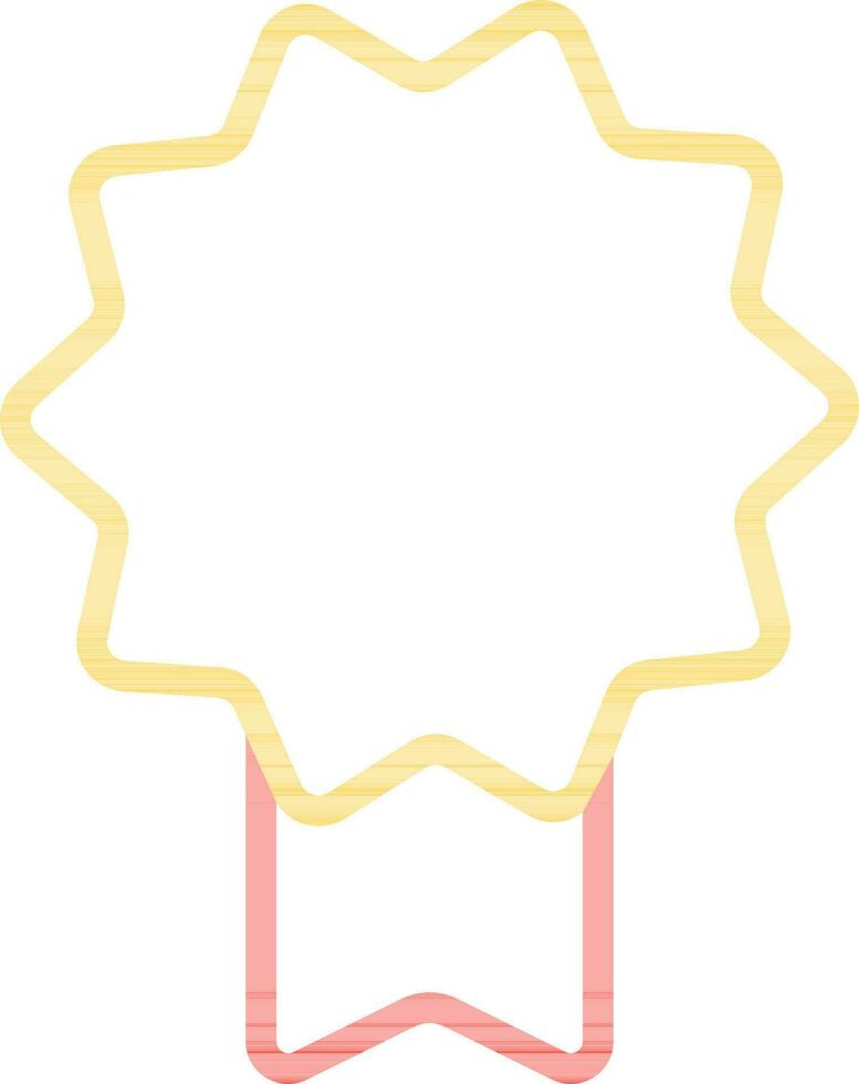 Empty Badge or Label Icon in Thin Line Art. vector