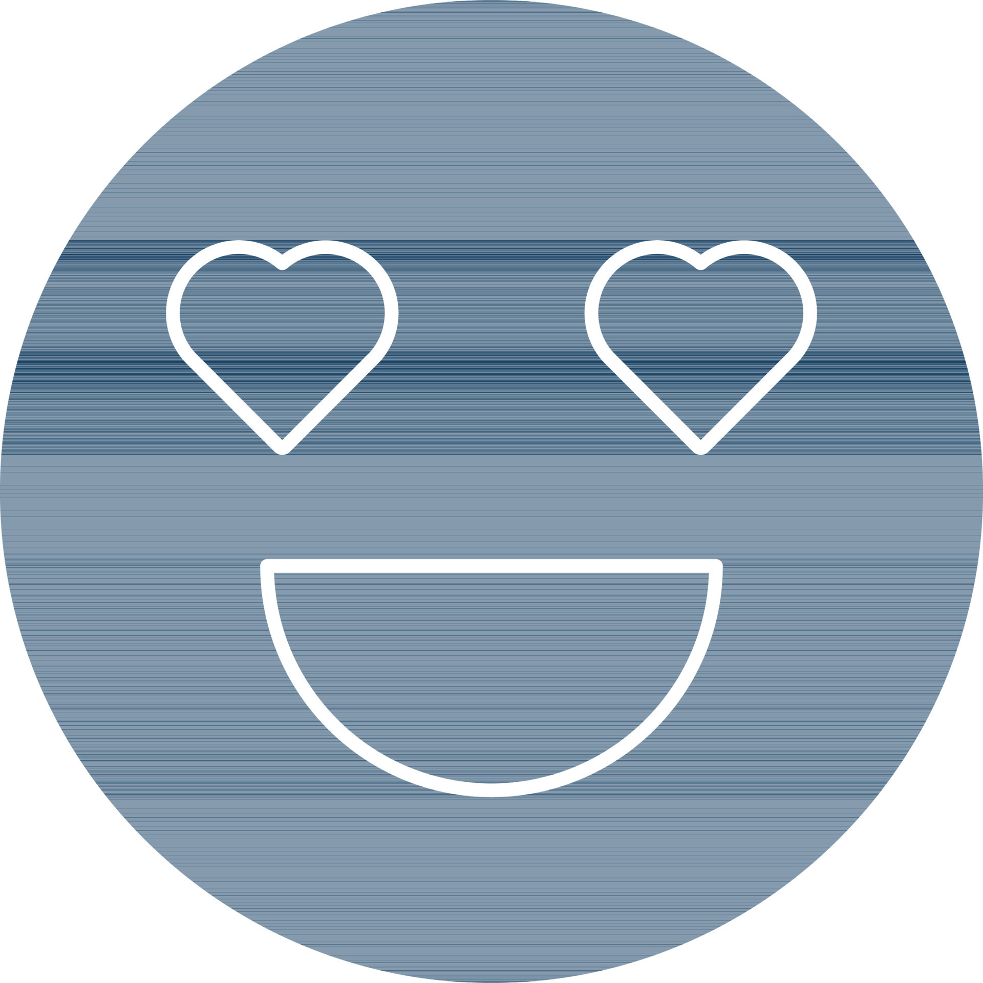 Smile with heart eyes icon black color in circle Vector Image