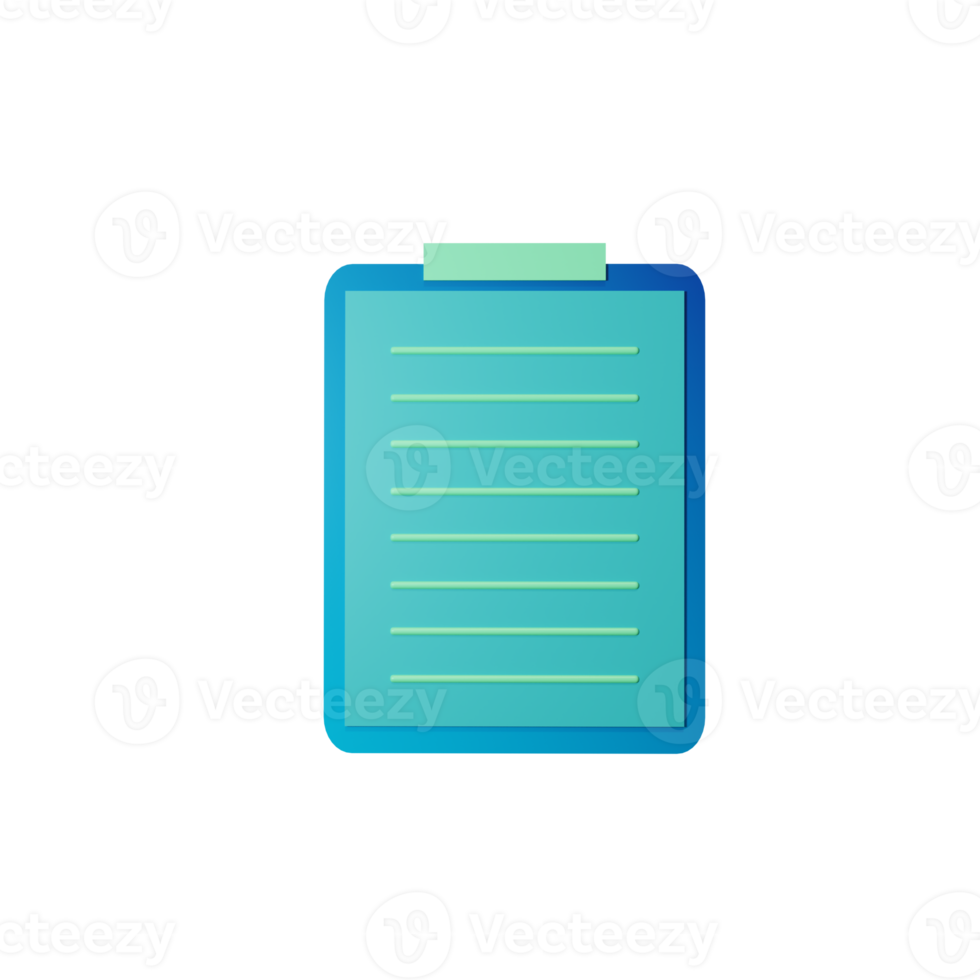 3d illustration medical document board render png