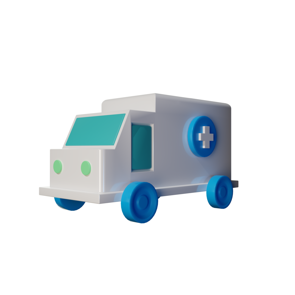 Ambulance 3d icon with high quality render png