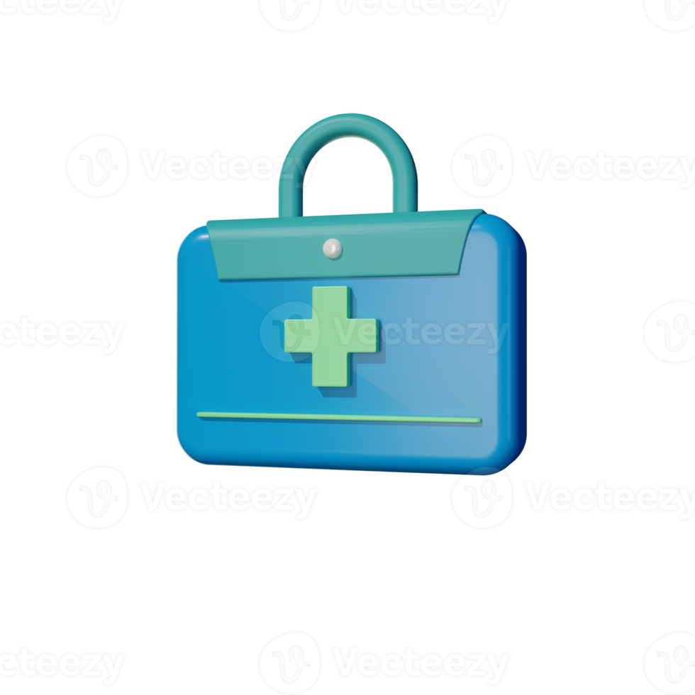 3d render doctor bag isolated illustration 24324698 PNG