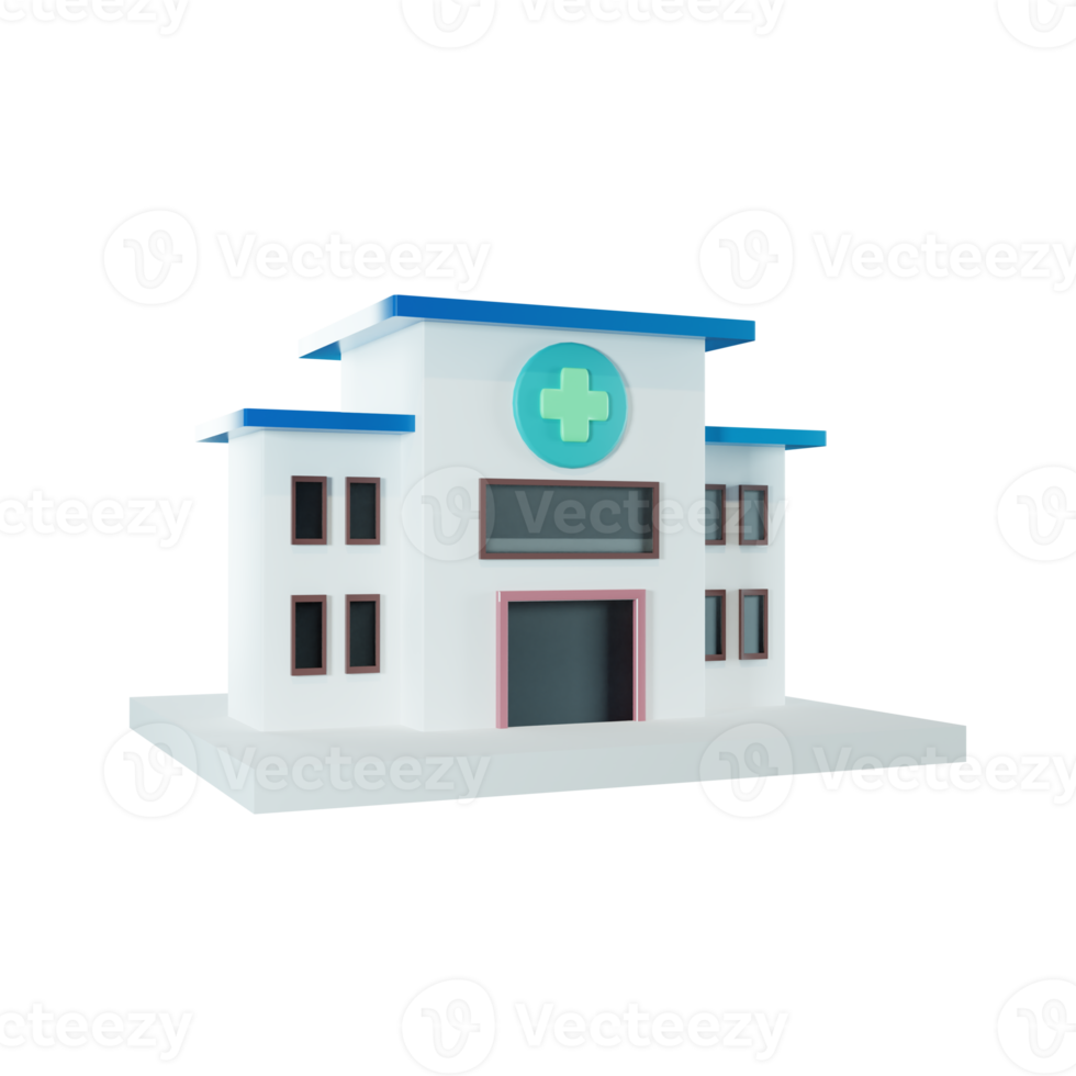 3d Illustration Krankenhaus Symbol isoliert machen png