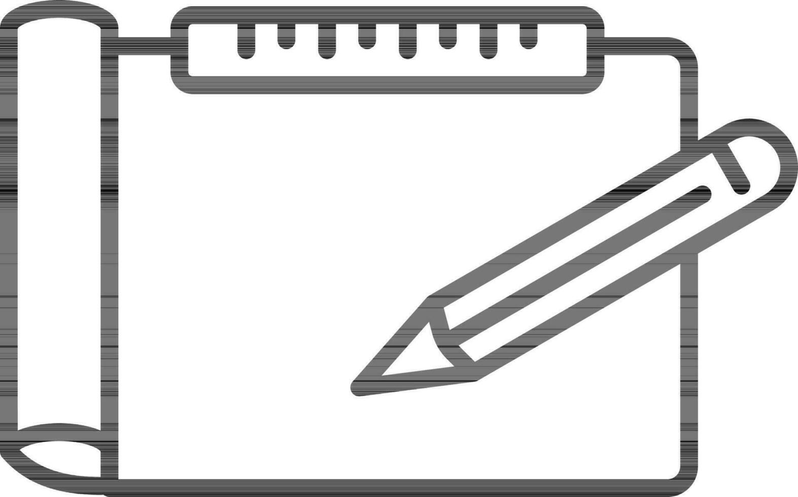 Blueprint Icon In Black Line Art, vector
