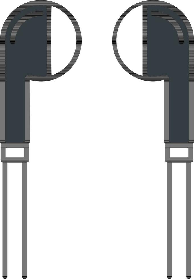 Flat Style Earphone Icon. vector