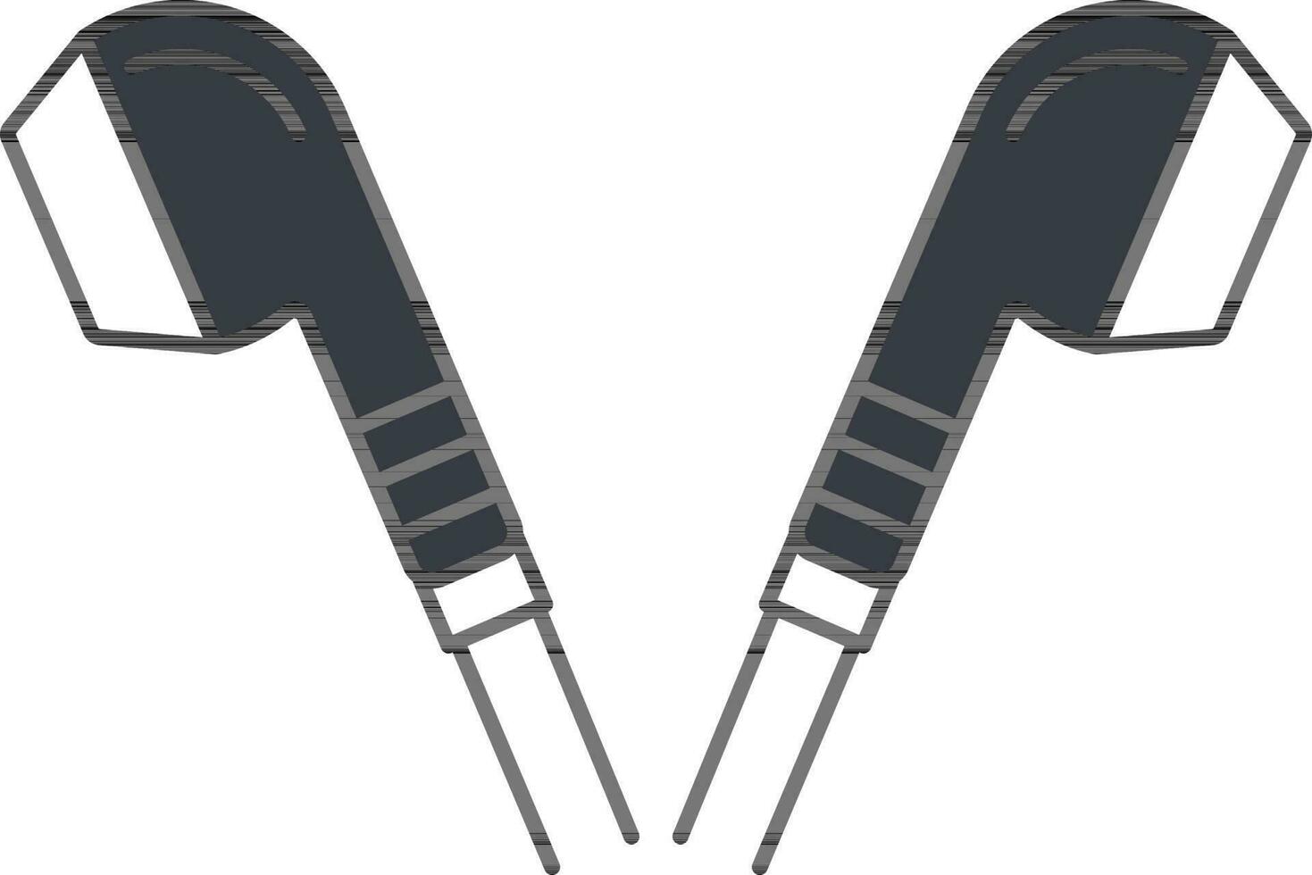 Earbuds Or Earphone Icon In Flat Style. vector