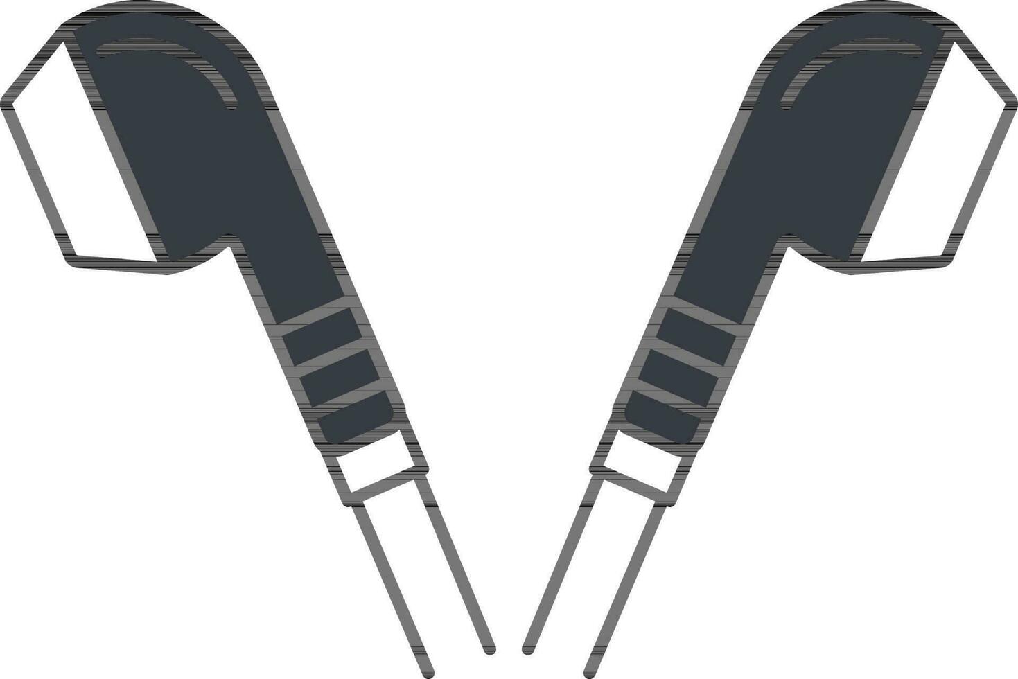 auriculares o auricular icono en plano estilo. vector