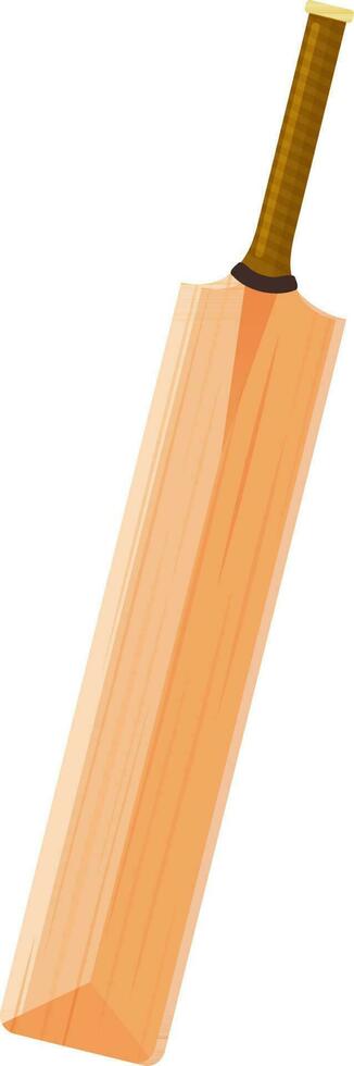 Realistic Cricket Bat Element on White Background. vector