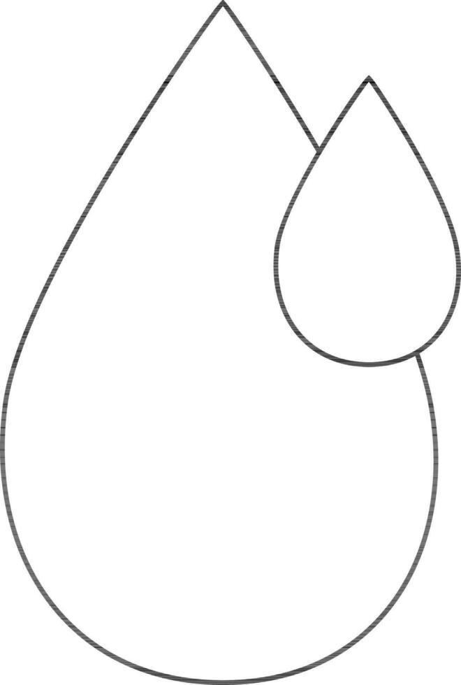 Illustration of Drops Icon in Line Art. vector