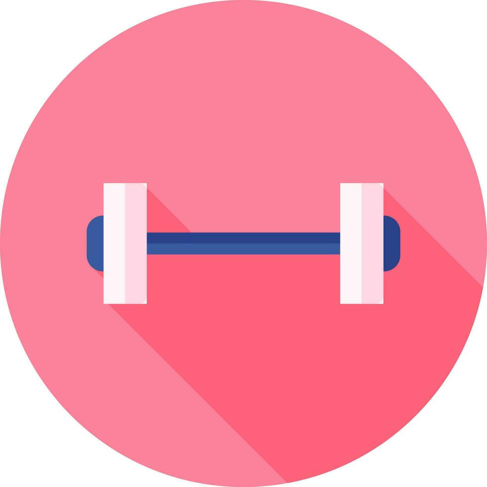 Dumbbell Icon On Pink Background. vector