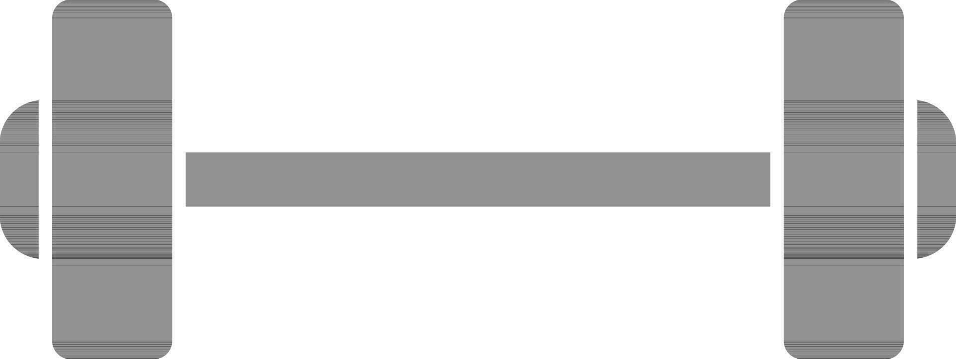 Dumbbell Icon In Gray And White Color. vector