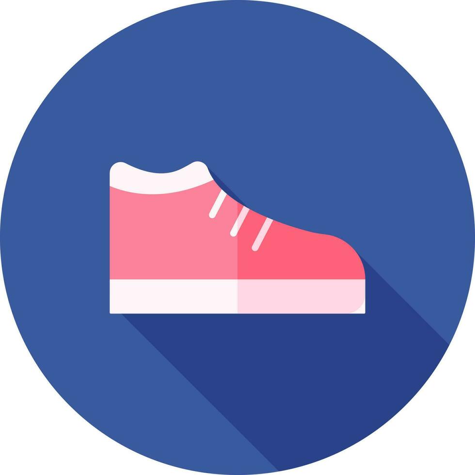 Shoes Icon On Blue Background. vector