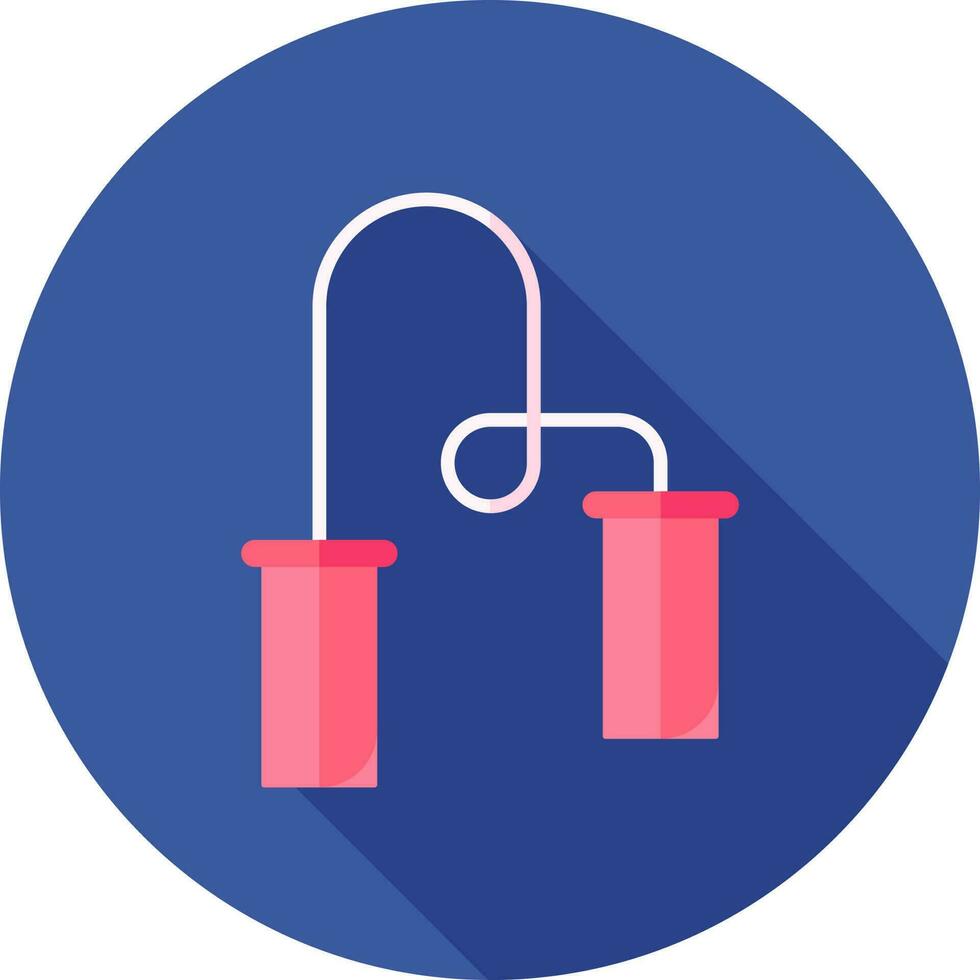 Skipping Rope Icon On Blue Background. vector