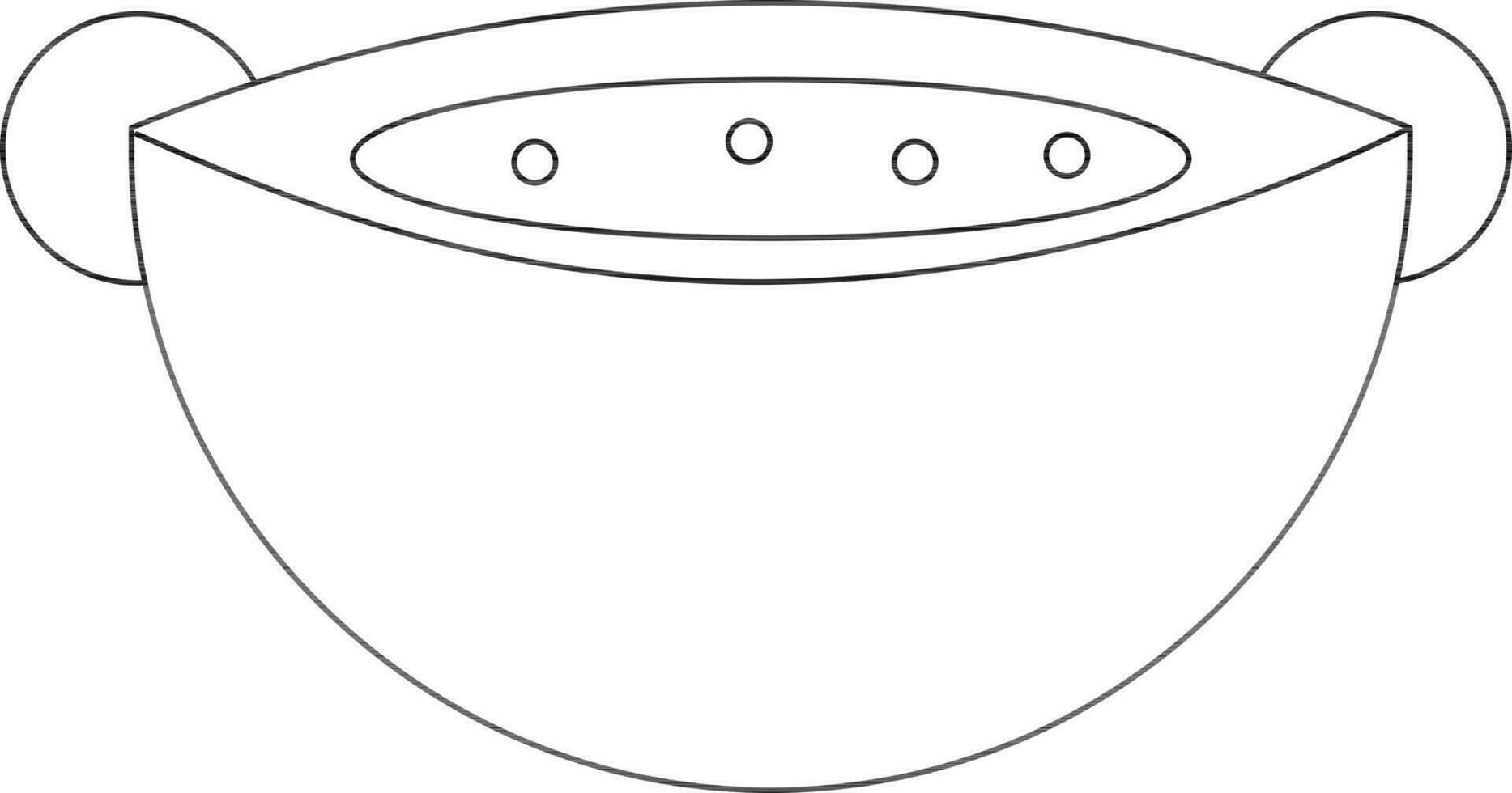 Curry Kdai Icon in Thin Line Art. vector
