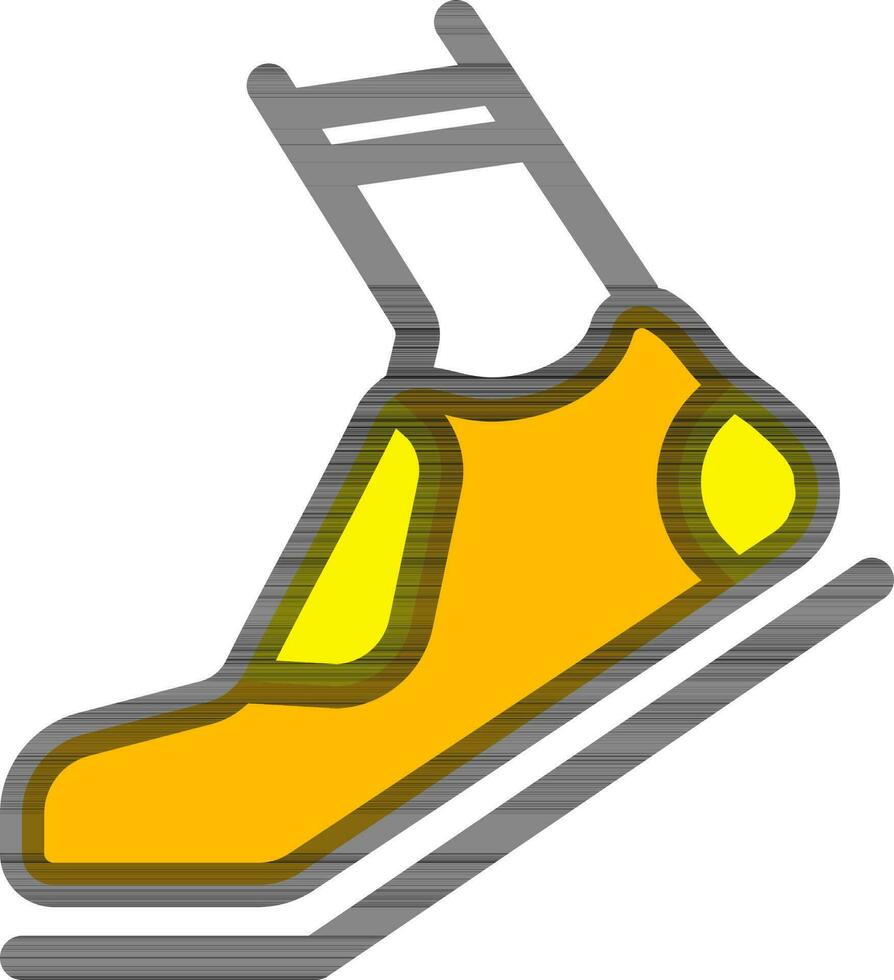 corriendo Zapatos icono en plano estilo. vector