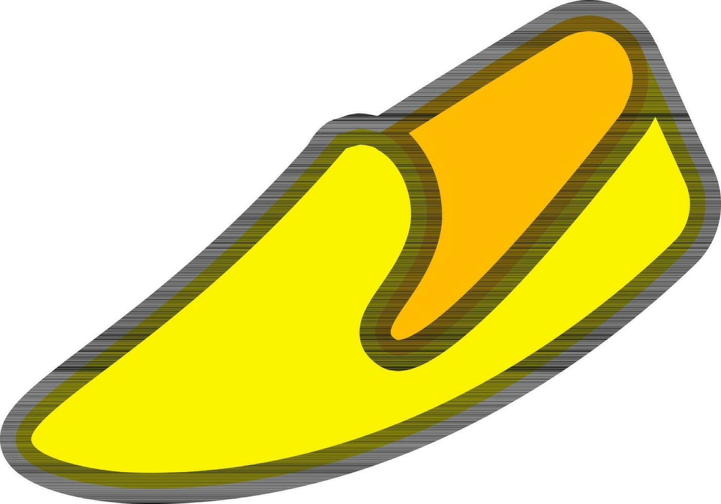 amarillo Zapatos icono en plano estilo. vector