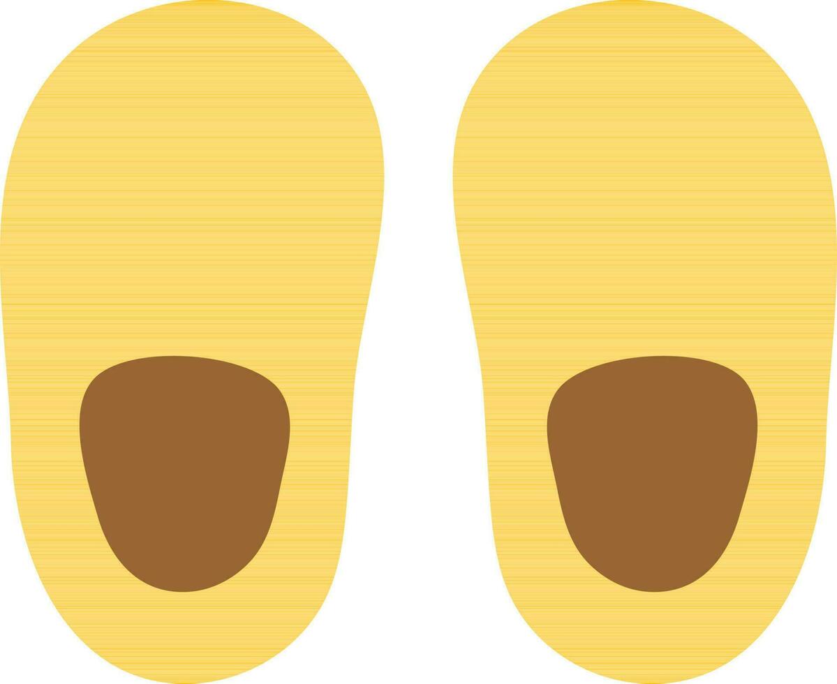 Yellow Shoes Icon on White Background. vector