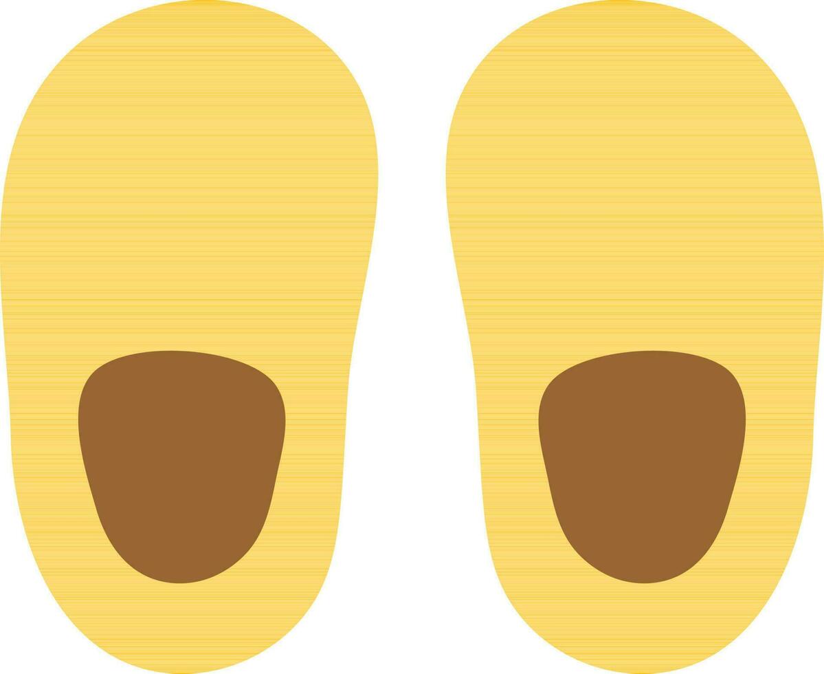 Yellow Shoes Icon on White Background. vector